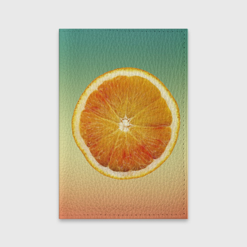 Обложка для паспорта матовая кожа Апельсиновый рай, цвет черный