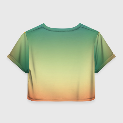 Женская футболка Crop-top 3D Апельсиновый рай, цвет 3D печать - фото 2