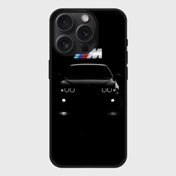 Чехол силиконовый для Apple iPhone 15 Pro Мax матовый BMW