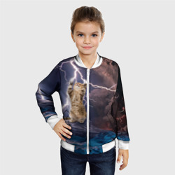 Детский бомбер 3D Кот и молния - фото 2