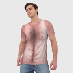 Мужская футболка 3D Загорелый торс - фото 2