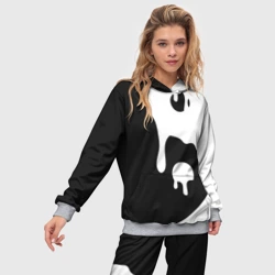 Женский костюм с толстовкой 3D Инь Янь - фото 2