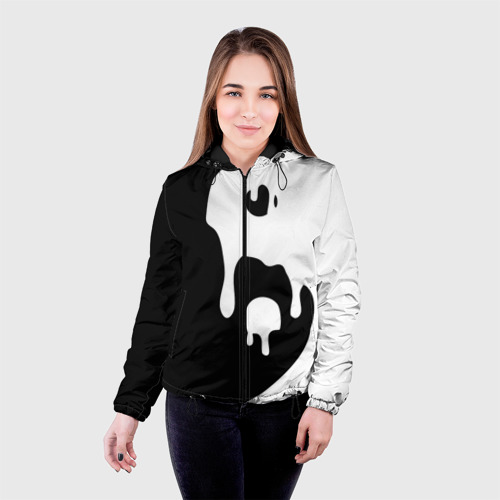 Женская куртка 3D Инь Янь, цвет черный - фото 3