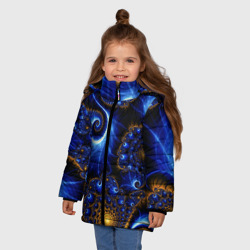 Зимняя куртка для девочек 3D Фракталы - фото 2