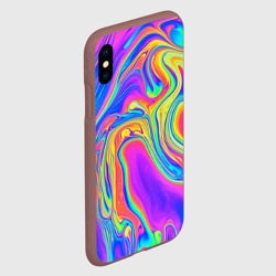 Чехол для iPhone XS Max матовый Цветные разводы - фото 2