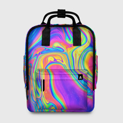 Цветные разводы – Женский рюкзак 3D с принтом купить