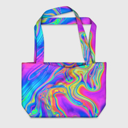 Цветные разводы – Пляжная сумка 3D с принтом купить