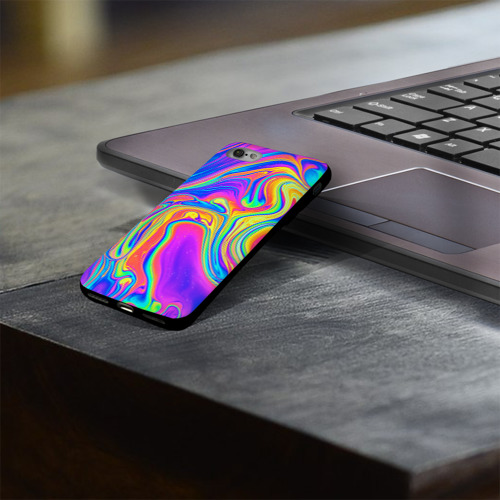 Чехол для Apple iPhone 8 силиконовый глянцевый Цветные разводы Фото 01 Чехол для Apple iPhone 8 силиконовый глянцевый Цветные разводы Фото 01
