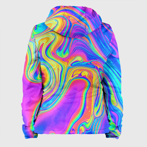 Женская куртка 3D Цветные разводы, цвет белый - фото 2
