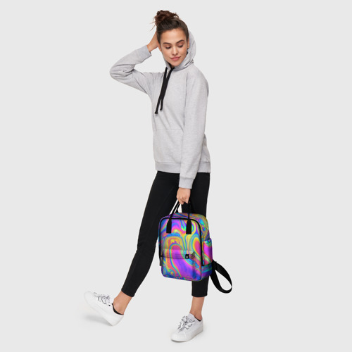 Женский рюкзак 3D с принтом Цветные разводы, фото #4