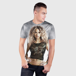 Мужская футболка 3D Slim Шакира Изабель Мебарак Риполл - фото 2