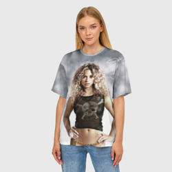 Женская футболка oversize 3D Шакира Изабель Мебарак Риполл - фото 2