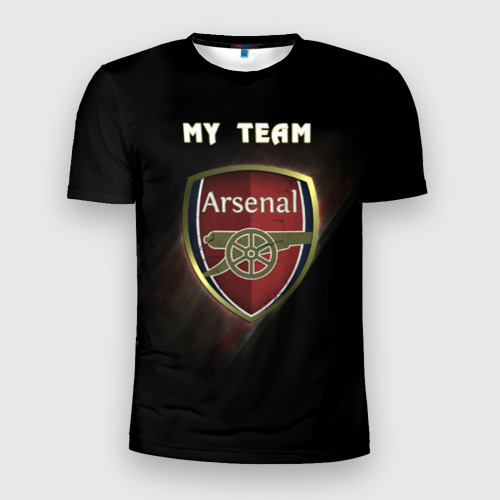 Мужская футболка 3D Slim My team Arsenal, цвет 3D печать