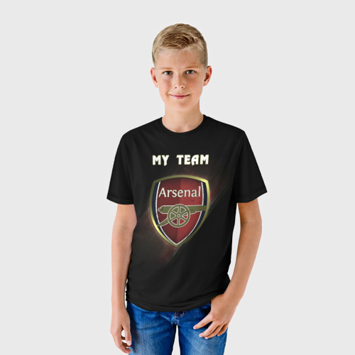 Детская футболка 3D My team Arsenal, цвет 3D печать - фото 3