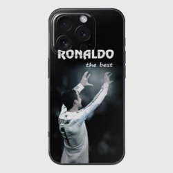 Чехол для iPhone 16 Pro Max силиконовый с защитой камеры Ronaldo the best