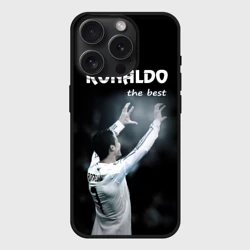 Чехол силиконовый для Apple iPhone 15 Pro Мax матовый Ronaldo the best