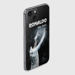 Чехол для iPhone 15 силиконовый с защитой камеры Ronaldo the best - фото 2