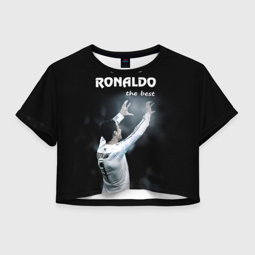 Женская футболка Crop-top 3D Ronaldo the best, цвет 3D печать