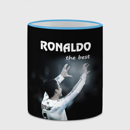 Кружка с полной запечаткой Ronaldo the best, цвет Кант небесно-голубой - фото 4