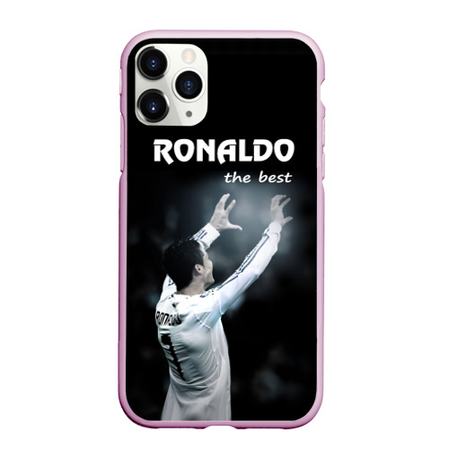 Чехол для iPhone 11 Pro Max матовый Ronaldo the best, цвет розовый