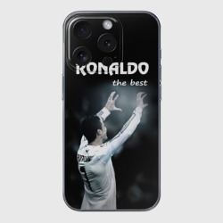 Чехол для iPhone 15 Pro силиконовый с защитой камеры Ronaldo the best