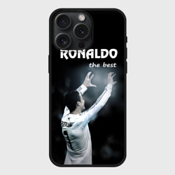 Чехол силиконовый для Apple iPhone 15 Pro Мax матовый Ronaldo the best