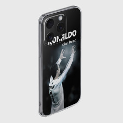 Чехол для iPhone 15 Pro силиконовый с защитой камеры Ronaldo the best - фото 2