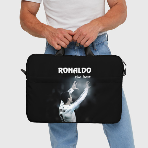 Сумка для ноутбука 3D Ronaldo the best, цвет 3D печать - фото 5