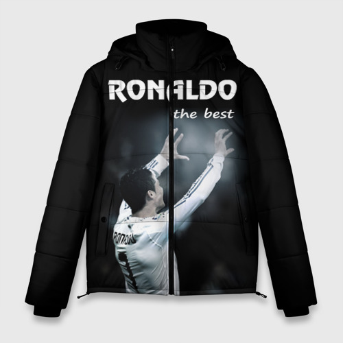 Мужская зимняя куртка 3D Ronaldo the best, цвет черный