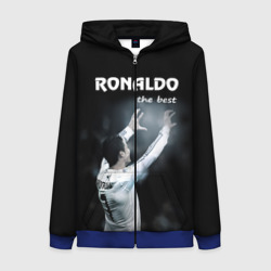 Женская толстовка 3D на молнии Ronaldo the best