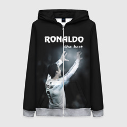 Женская толстовка 3D на молнии Ronaldo the best