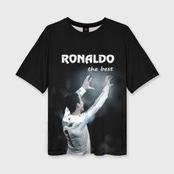 Женская футболка oversize 3D Ronaldo the best
