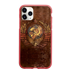 Чехол для iPhone 11 Pro Max матовый Герб СССР