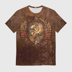 Мужская футболка 3D Серб СССР состаренный