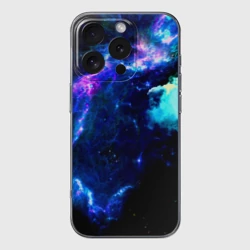Чехол для iPhone 16 Pro силиконовый с защитой камеры Космос