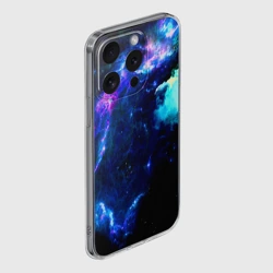 Чехол для iPhone 15 Pro силиконовый с защитой камеры Космос - фото 2