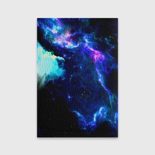 Обложка для паспорта матовая кожа Космос, цвет синий - фото 2