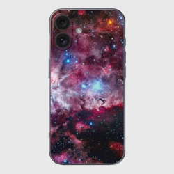 Чехол для iPhone 16 силиконовый с защитой камеры Космос