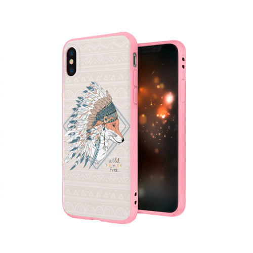 Чехол для Apple iPhone X силиконовый матовый Лиса в перьях Фото 01 Чехол для Apple iPhone X силиконовый матовый Лиса в перьях Фото 01