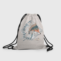 Рюкзак-мешок 3D Лиса в перьях