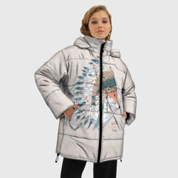 Женская зимняя куртка Oversize Лиса в перьях - фото 2