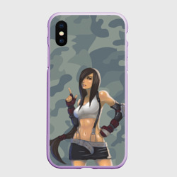 Чехол для iPhone XS Max матовый Военная девушка Тифа Локхарт - Final Fantasy