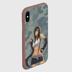 Чехол для iPhone XS Max матовый Военная девушка Тифа Локхарт - Final Fantasy - фото 2