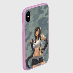 Чехол для iPhone XS Max матовый Военная девушка Тифа Локхарт - Final Fantasy - фото 2