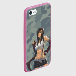 Чехол для iPhone 5/5S матовый Военная девушка Тифа Локхарт - Final Fantasy - фото 2