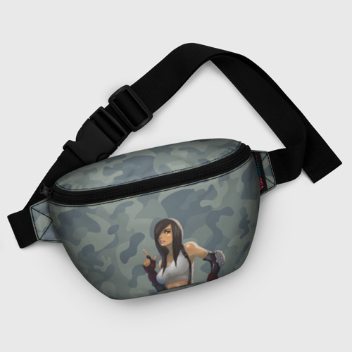 Поясная сумка 3D с принтом Военная девушка Тифа Локхарт - Final Fantasy, фото #5