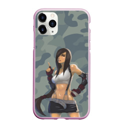 Чехол для iPhone 11 Pro Max матовый Военная девушка Тифа Локхарт - Final Fantasy