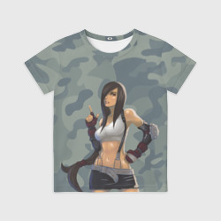 Детская футболка 3D Военная девушка Тифа Локхарт - Final Fantasy