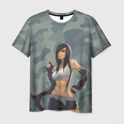 Военная девушка Тифа Локхарт - Final Fantasy – Мужская футболка 3D с принтом купить со скидкой в -26%