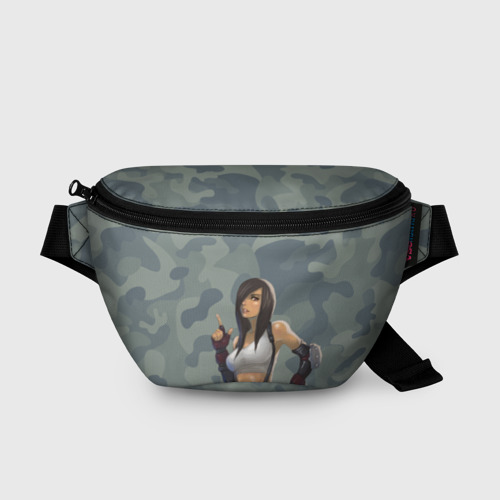 Поясная сумка 3D с принтом Военная девушка Тифа Локхарт - Final Fantasy, вид спереди #2